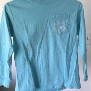 teal southern long sleeve t-shirt